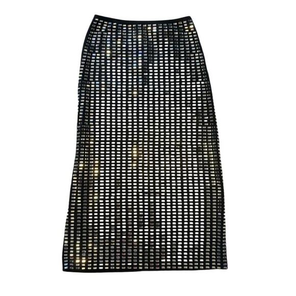 WeWoreWhat Geo Crystal Midi Skirt in Black – NWT Size XS - Picture 6 of 10